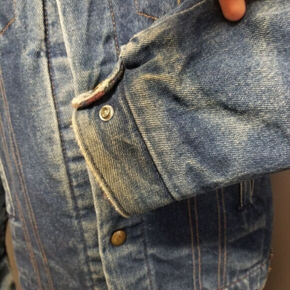 Vintage 90s Saddle King Barrel Racing Rodeo Embroidered Jean Trucker Jacket - Picture 6 of 10